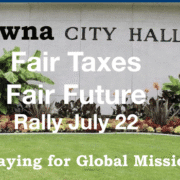 Follow the Church Money Trail: Rally for Fair Taxes